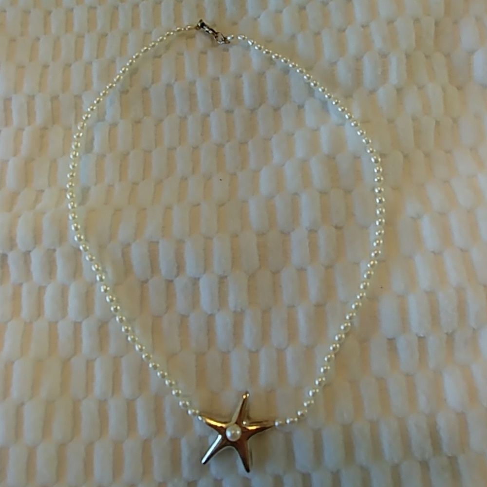 Tiffany's Pearl Starfish Necklace